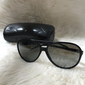 CHANEL Aviator Glitter Sunglasses